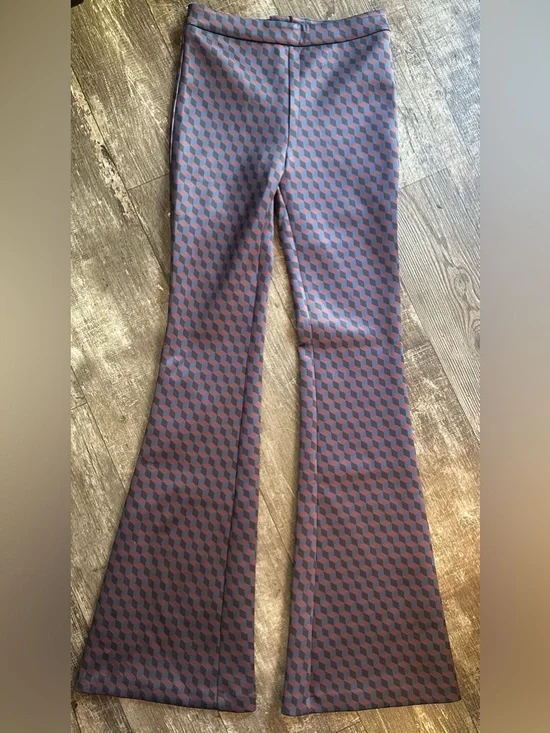 NWT CYNTHIA ROWLEY Bonded Fit And Flare Pants Size 4 - Picture 1 of 6